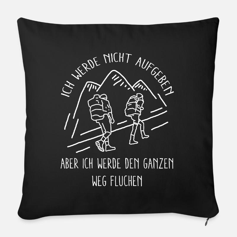 Ganzen Weg Fluchen - Sofakissenbezug 45 x 45 cm - Schwarz