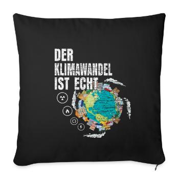 environmental Protection - Sofa pillowcase 17,3'' x 17,3'' (45 x 45 cm) - black - Front