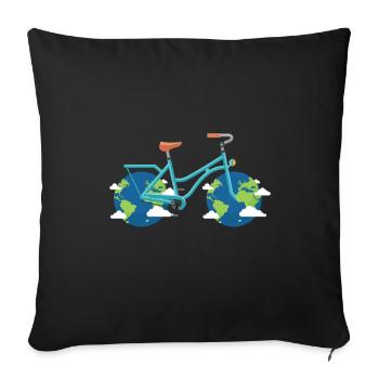 Climate protection - Sofa pillowcase 17,3'' x 17,3'' (45 x 45 cm) - black - Front