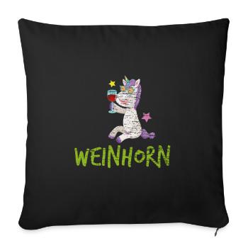 Wine bachelorette party JGA - Sofa pillowcase 17,3'' x 17,3'' (45 x 45 cm) - black - Front