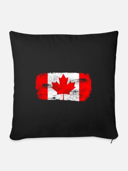 Kanada Land Reise Geschenk - Sofakissenbezug 45 x 45 cm - Schwarz