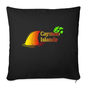 Îles Caïmans Pays Voyage Cadeau - Housse de coussin décorative 45 x 45 cm - noir - Devant