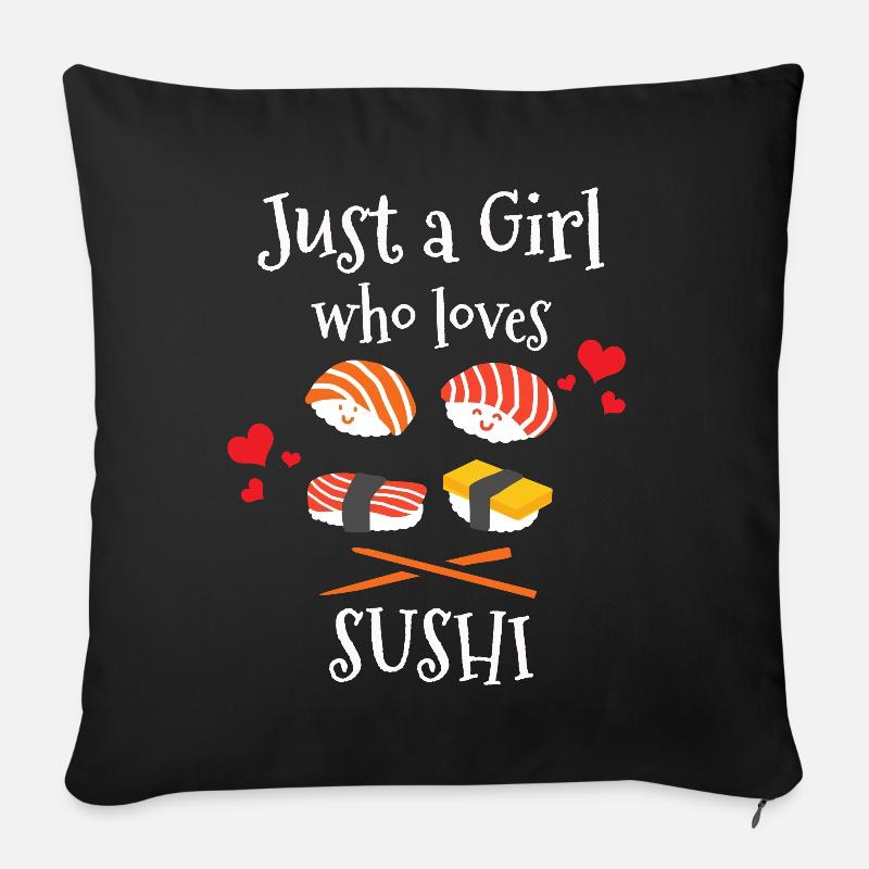 Sushi - Sofakissenbezug 45 x 45 cm - Schwarz