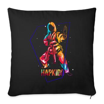 Hapkido Geschenk - Sofakissenbezug 45 x 45 cm - Schwarz - Vorne