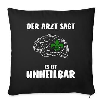 Scouts incurables cadeau drôle - Housse de coussin décorative 45 x 45 cm - noir - Devant