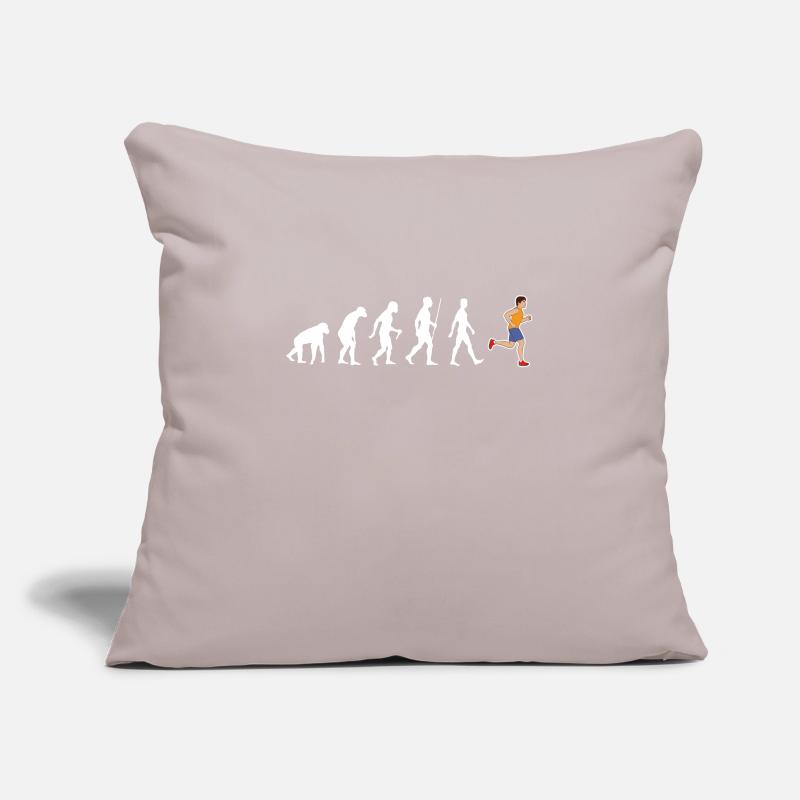 Running Evolution Jogging Cardio Run Runner Gift Sofa pillowcase 17,3'' x 17,3'' (45 x 45 cm)