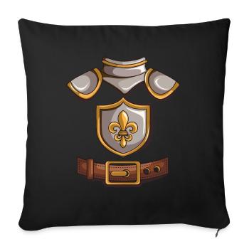 Costume Chevalier Cadeau Enfants Knigth Templer Carnival - Housse de coussin décorative 45 x 45 cm - noir - Devant