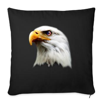 Usa Eagle Patriot Flag Gift - Sofa pillowcase 17,3'' x 17,3'' (45 x 45 cm) - black - Front