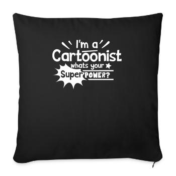 Comic Painting - Sofa pillowcase 17,3'' x 17,3'' (45 x 45 cm) - black - Front