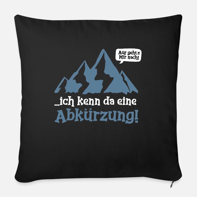 Kletterer Bergsteiger Bouldern Klettern Geschenk - Sofakissenbezug 45 x 45 cm - Schwarz