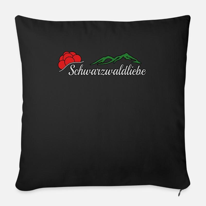 Schwarzwaldliebe Schwarzwald - Sofakissenbezug 45 x 45 cm - Schwarz