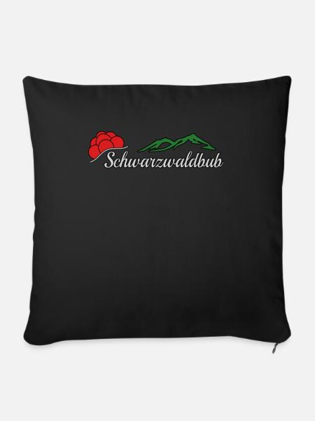 Schwarzwaldbub Schwarzwald - Sofakissenbezug 45 x 45 cm - Schwarz