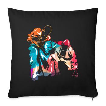 Aikido - Sofakissenbezug 45 x 45 cm - Schwarz - Vorne
