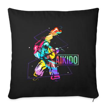 Aikido - Sofakissenbezug 45 x 45 cm - Schwarz - Vorne