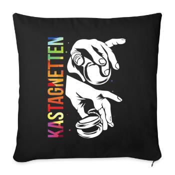 ALJ CW33 Kastagnetten Ger 873 - Sofakissenbezug 45 x 45 cm - Schwarz - Vorne