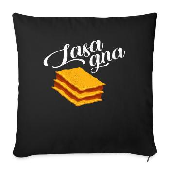 Lasagna Pasta Noodle Cheese Italian Cool Gift - Sofa pillowcase 17,3'' x 17,3'' (45 x 45 cm) - black - Front