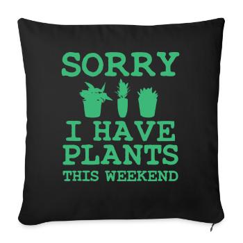 Jardinage Proverbe - Housse de coussin décorative 45 x 45 cm - noir - Devant