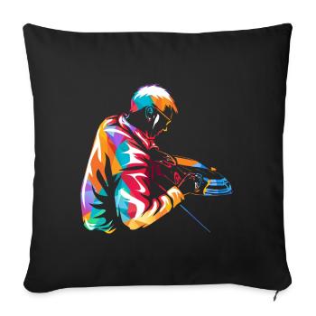 Mediendesigner - Sofa pillowcase 17,3'' x 17,3'' (45 x 45 cm) - black - Front
