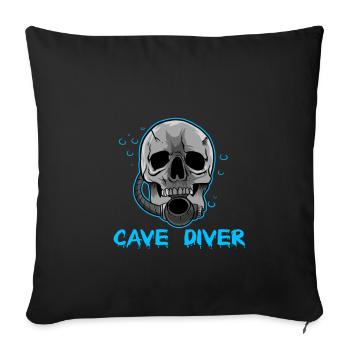 Cave Diving Hobby Sport Leisure Gift - Sofa pillowcase 17,3'' x 17,3'' (45 x 45 cm) - black - Front