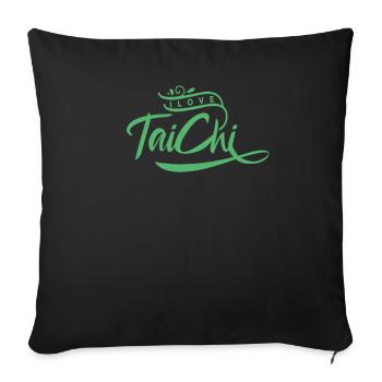 Ich liebe Tai Chi - Sofakissenbezug 45 x 45 cm - Schwarz - Vorne
