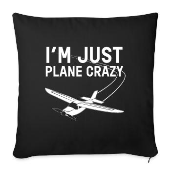 crazy plane - Sofakissenbezug 45 x 45 cm - Schwarz - Vorne