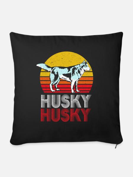 Husky - Sofakissenbezug 45 x 45 cm - Schwarz