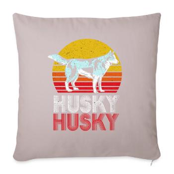 chien de traîneau - Housse de coussin décorative 45 x 45 cm - taupe clair - Devant