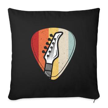 guitar - Sofa pillowcase 17,3'' x 17,3'' (45 x 45 cm) - black - Front