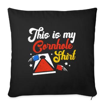 Cornhole - Sofa pillowcase 17,3'' x 17,3'' (45 x 45 cm) - black - Front