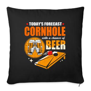 Cornhole - Sofa pillowcase 17,3'' x 17,3'' (45 x 45 cm) - black - Front