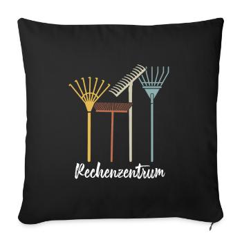 Gärtner Gärtnerei Rechen Gartenarbeit Geschenk - Sofakissenbezug 45 x 45 cm - Schwarz - Vorne