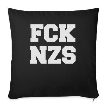 FCK NZS Menschenrechte - Sofakissenbezug 45 x 45 cm - Schwarz - Vorne
