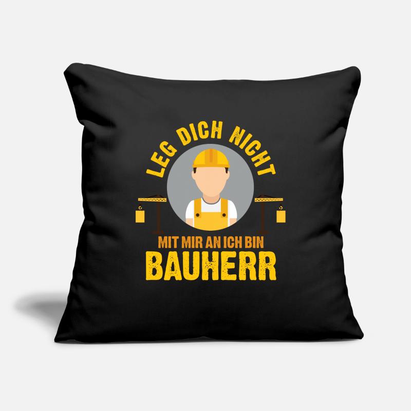 Maître d’ouvrage Construction Housse de coussin décorative 45 x 45 cm