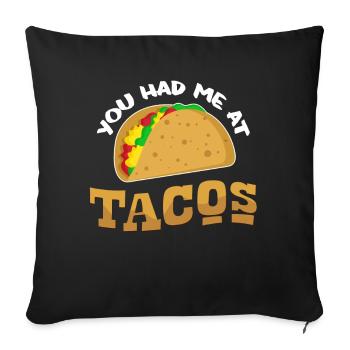 Taco - Sofa pillowcase 17,3'' x 17,3'' (45 x 45 cm) - black - Front