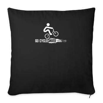 Cyclocross Cross Bike Cross Country Bike Gift - Sofa pillowcase 17,3'' x 17,3'' (45 x 45 cm) - black - Front