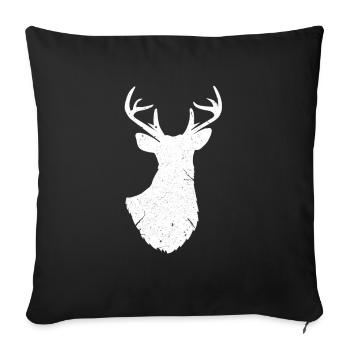 chasse - Housse de coussin décorative 45 x 45 cm - noir - Devant