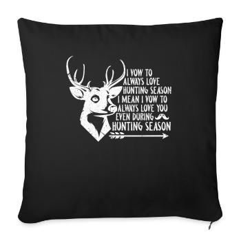 chasse - Housse de coussin décorative 45 x 45 cm - noir - Devant