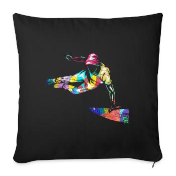 Parkour - Sofa pillowcase 17,3'' x 17,3'' (45 x 45 cm) - black - Front