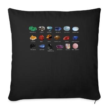 Géologue Géologie Minéraux Pierres Cadeaux - Housse de coussin décorative 45 x 45 cm - noir - Devant