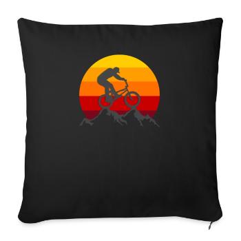 bicycle - Sofa pillowcase 17,3'' x 17,3'' (45 x 45 cm) - black - Front