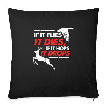 chasse - Housse de coussin décorative 45 x 45 cm - noir - Devant