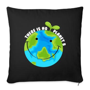 Il n'y a pas de planète b - Housse de coussin décorative 45 x 45 cm - noir - Devant