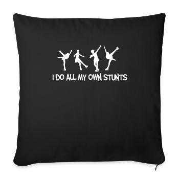 Eiskunstlauf Eislauf Eiskunstläuferin Geschenk - Sofakissenbezug 45 x 45 cm - Schwarz - Vorne