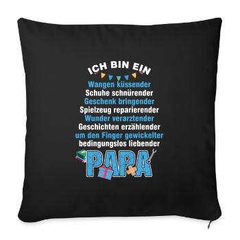 Dad Father Dad Father's Day Son Daughter Gift - Sofa pillowcase 17,3'' x 17,3'' (45 x 45 cm) - black - Front