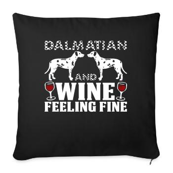 Dalmatian - Sofa pillowcase 17,3'' x 17,3'' (45 x 45 cm) - black - Front