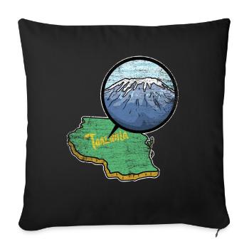 Kilimanjaro mountain gift - Sofa pillowcase 17,3'' x 17,3'' (45 x 45 cm) - black - Front