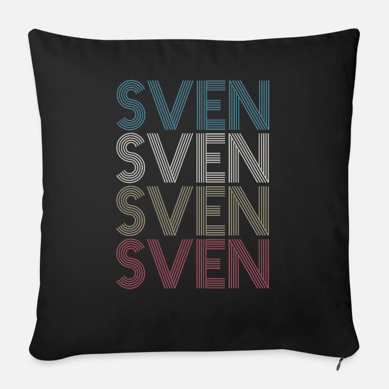 Sven - Sven Lustig - Sofakissenbezug 45 x 45 cm - Schwarz