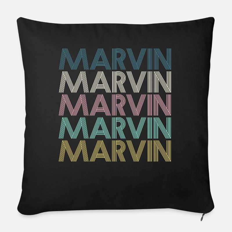 Marvin - Sofakissenbezug 45 x 45 cm - Schwarz