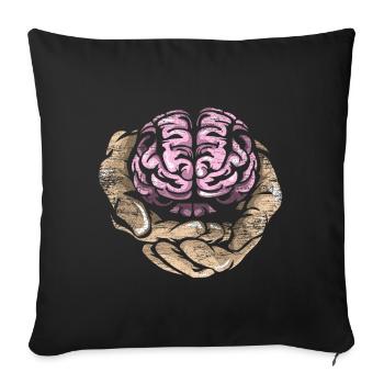 Psychologist gift - Sofa pillowcase 17,3'' x 17,3'' (45 x 45 cm) - black - Front