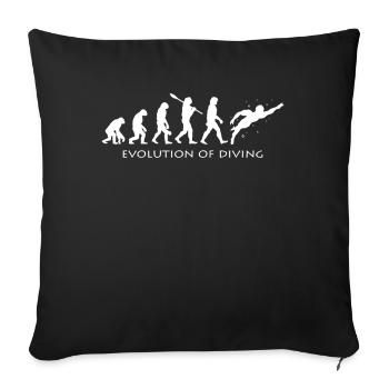 Diver - Sofa pillowcase 17,3'' x 17,3'' (45 x 45 cm) - black - Front